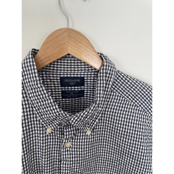 Dockers Short Sleeve Button Down Lot-2 Shirts-Mens XL-Front Pocket - Picture 5 of 10